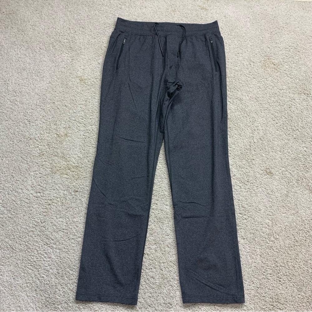 Mens LULULEMON ATHLETICA Heather Grey STRETCH Work Out EXCERCISE Gym TRACK PANTS